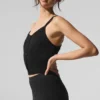 Canotte en cashmere transparent - Noir