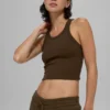 Canotte Goddess Ribbed Go-To - Espresso