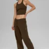 Canotte Goddess Ribbed Go-To - Espresso