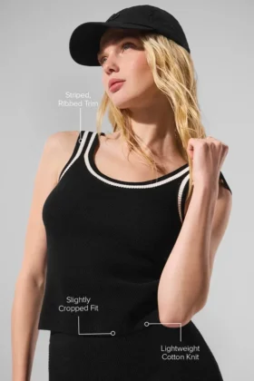 Canotte in maglia Tennis Club Sweater – Nero/Avorio
