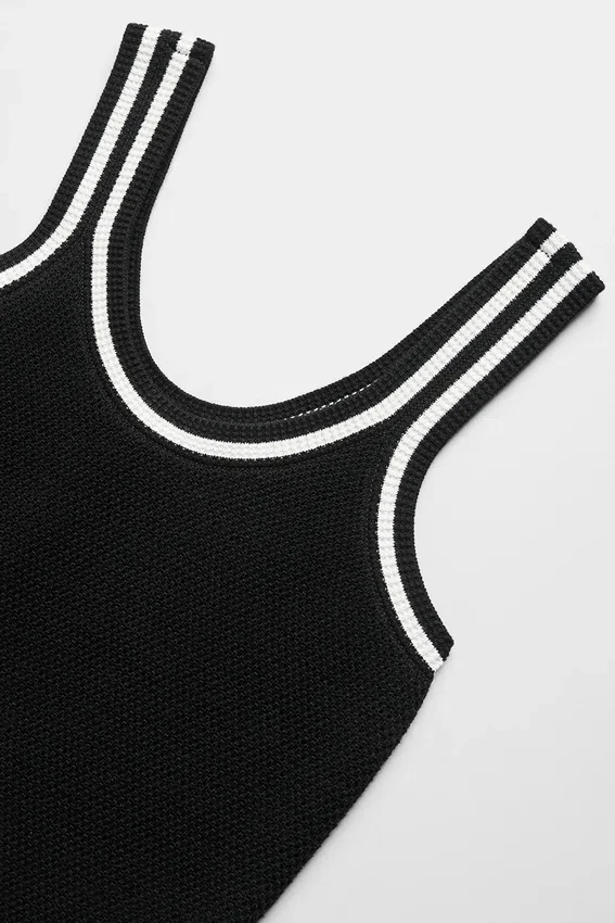 Canotte in maglia Tennis Club Sweater - Nero/Avorio