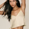 Canotte Radiance in misto seta - Beige sabbia