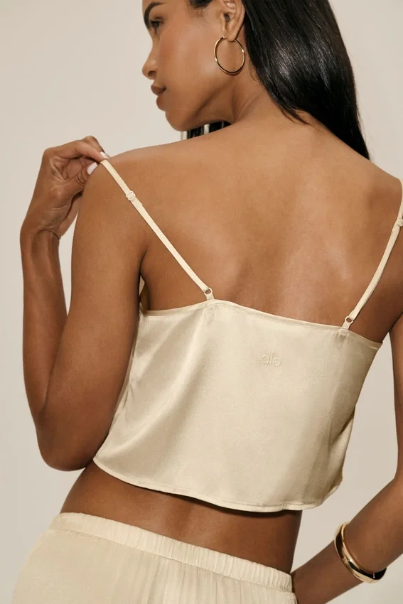 Canotte Radiance in misto seta - Beige sabbia