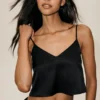 Canotte Radiance in misto seta - Nero