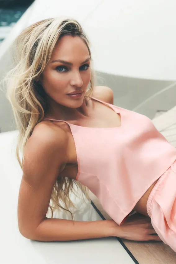 Canotte Radiance in misto seta - Rosa sole