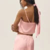Canotte Radiance in misto seta - Rosa sole