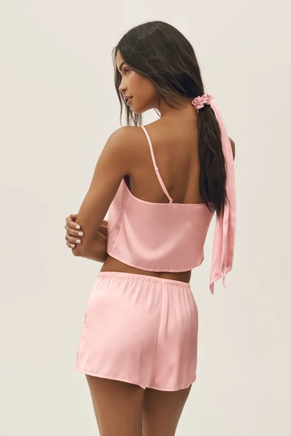 Canotte Radiance in misto seta - Rosa sole