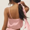 Canotte Radiance in misto seta - Rosa sole