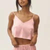 Canotte Radiance in misto seta - Rosa sole