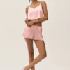 Canotte Radiance in misto seta - Rosa sole