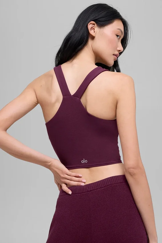 Canotte Real Bra con reggiseno integrato Airbrush - Burgundy