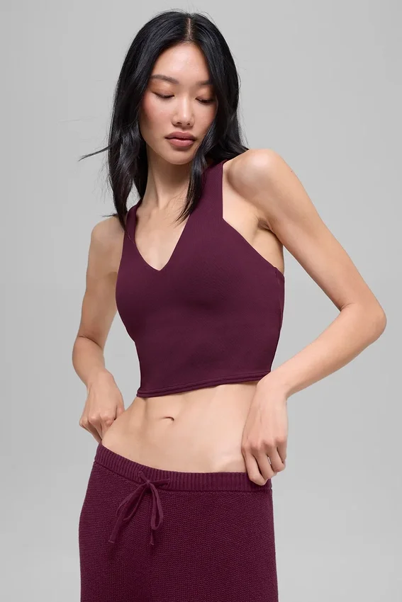 Canotte Real Bra con reggiseno integrato Airbrush - Burgundy