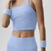 Canotte senza cuciture a costine Favorite Bra - Blu Provenza chiaro