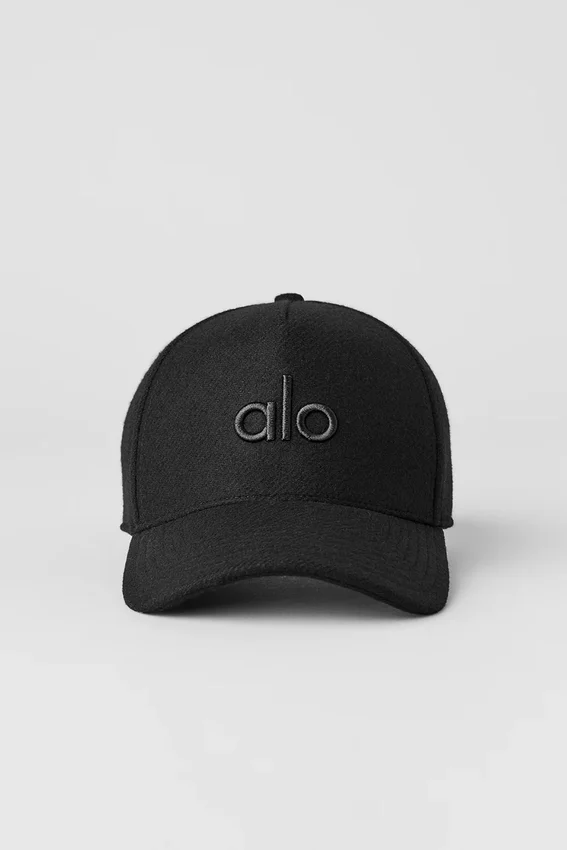 Cappellino da camionista District in misto lana - Nero