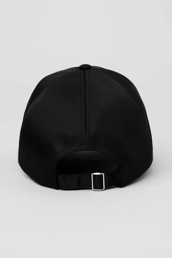 Cappellino da tempo libero in raso - Nero
