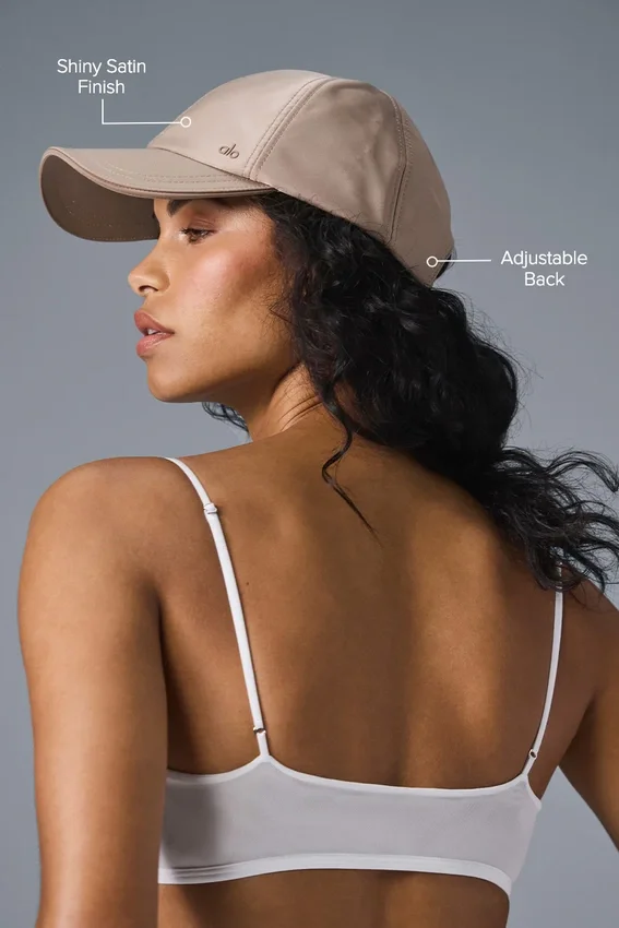 Cappellino in raso Off-Duty - Raso color taupe