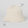 Cappello a campana in maglia di denim - Avorio/Latte d'avena