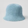 Cappello a cloche in maglia di denim - Blu celeste/Blu celeste scuro
