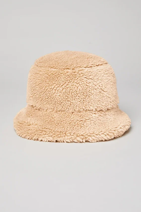 Cappello a secchiello Foxy Sherpa - Cammello
