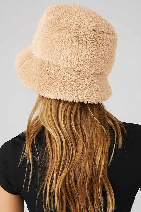Cappello a secchiello Foxy Sherpa - Cammello