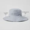Cappello a secchiello in lana merino - Grigio melange sfumato