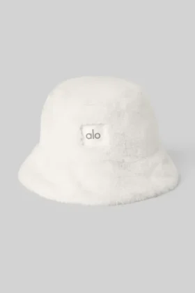 Cappello a secchiello in pelliccia sintetica - Avorio