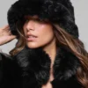 Cappello a secchiello Starstruck in pelliccia sintetica - Nero
