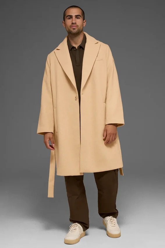 Cappotto da partita in lana - Cammello