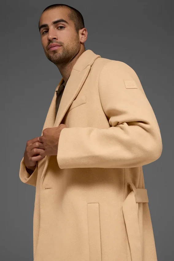 Cappotto da partita in lana - Cammello