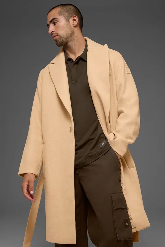 Cappotto da partita in lana - Cammello