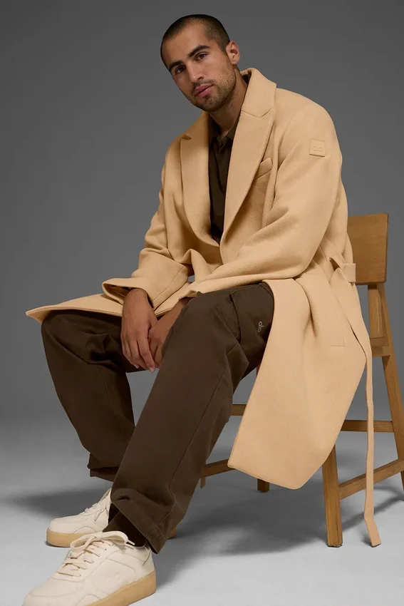Cappotto da partita in lana - Cammello