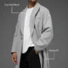 Cappotto da partita in lana - Grigio melange atletico