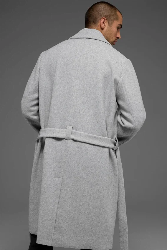 Cappotto da partita in lana - Grigio melange atletico
