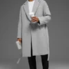 Cappotto da partita in lana - Grigio melange atletico