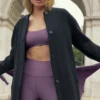 Cappotto lungo City Girl in lana double face - Nero