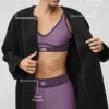 Cappotto lungo City Girl in lana double face - Nero