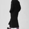 Cappotto lungo City Girl in lana double face - Nero