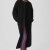 Cappotto lungo City Girl in lana double face - Nero
