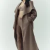 Cappotto lungo Nightfall in misto lana - Grigio cacao alpino melange