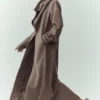 Cappotto lungo Nightfall in misto lana - Grigio cacao alpino melange