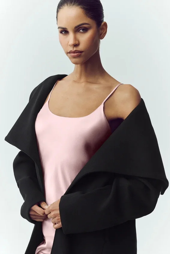 Cappotto lungo Nightfall in misto lana - Nero