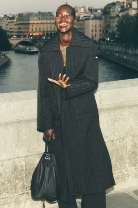 Cappotto lungo trapuntato Skyline - Nero