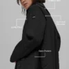 Cappotto lungo trapuntato Skyline - Nero