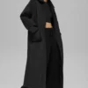 Cappotto lungo trapuntato Skyline - Nero