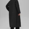 Cappotto lungo trapuntato Skyline - Nero