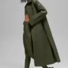 Cappotto lungo trapuntato Skyline - Verde oliva