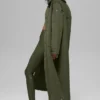 Cappotto lungo trapuntato Skyline - Verde oliva
