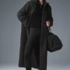 Cappotto lungo Wool Metro - Grigio melange scuro