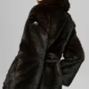 Cappotto Starstruck in pelliccia sintetica - Marrone mezzanotte/Nero