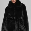 Cappotto Starstruck in pelliccia sintetica - Nero